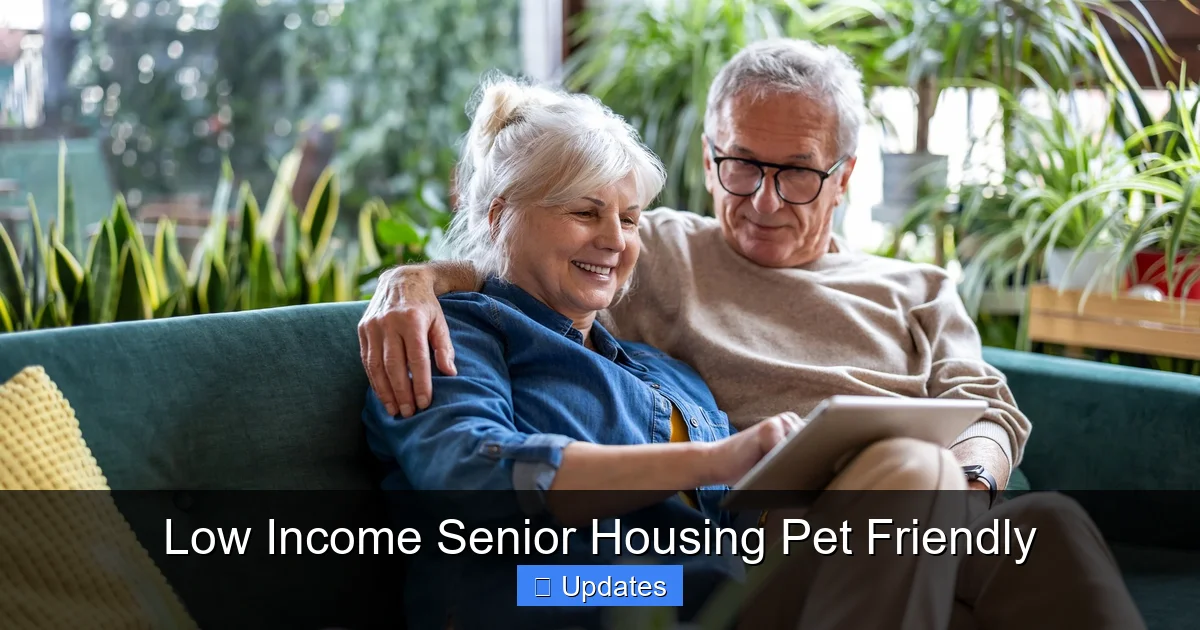 Low Income Senior Housing Pet Friendly