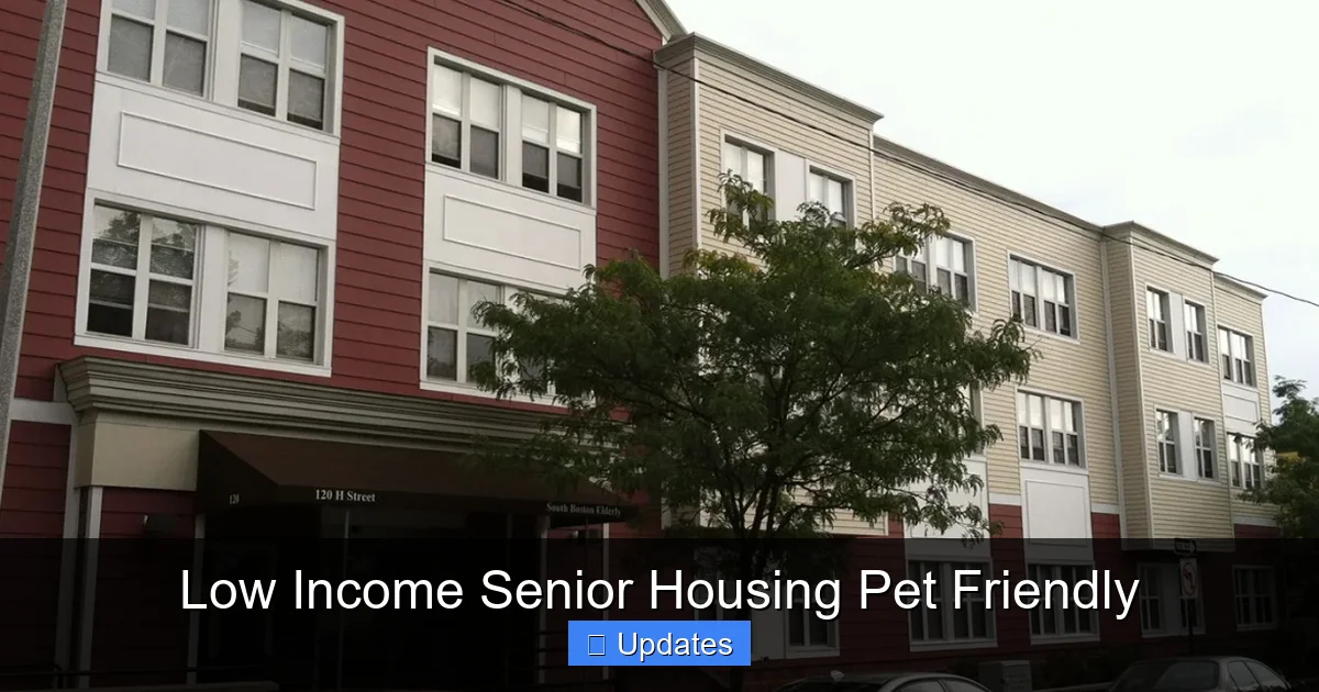 Low Income Senior Housing Pet Friendly
