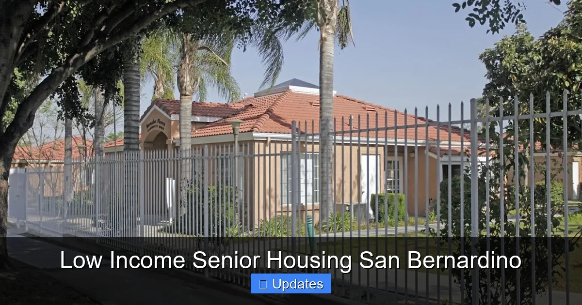 Low Income Senior Housing San Bernardino