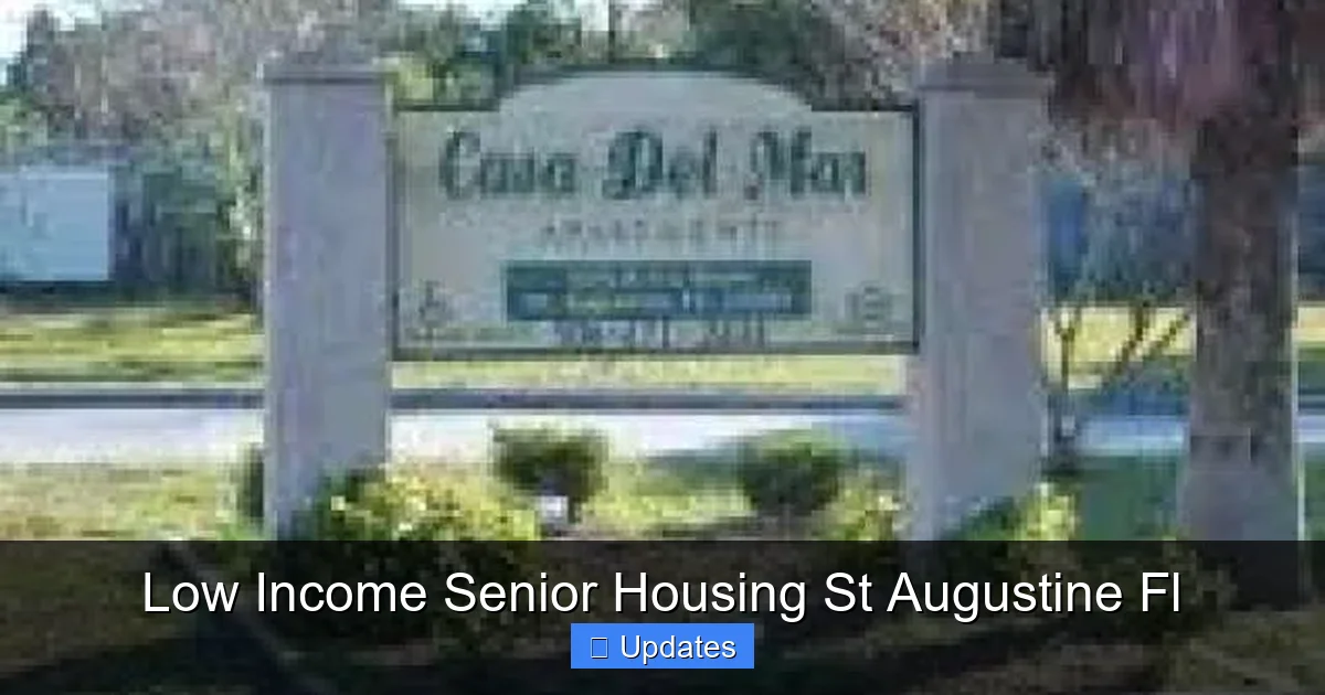 Low Income Senior Housing St Augustine Fl