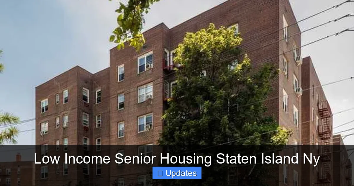 Low Income Senior Housing Staten Island Ny