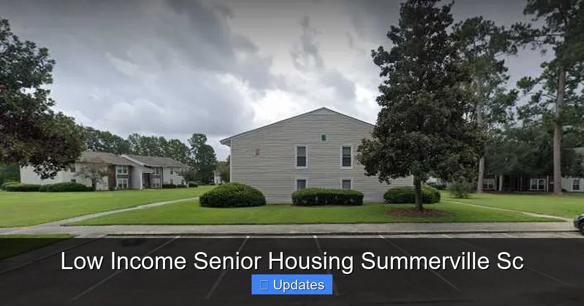 Low Income Senior Housing Summerville Sc