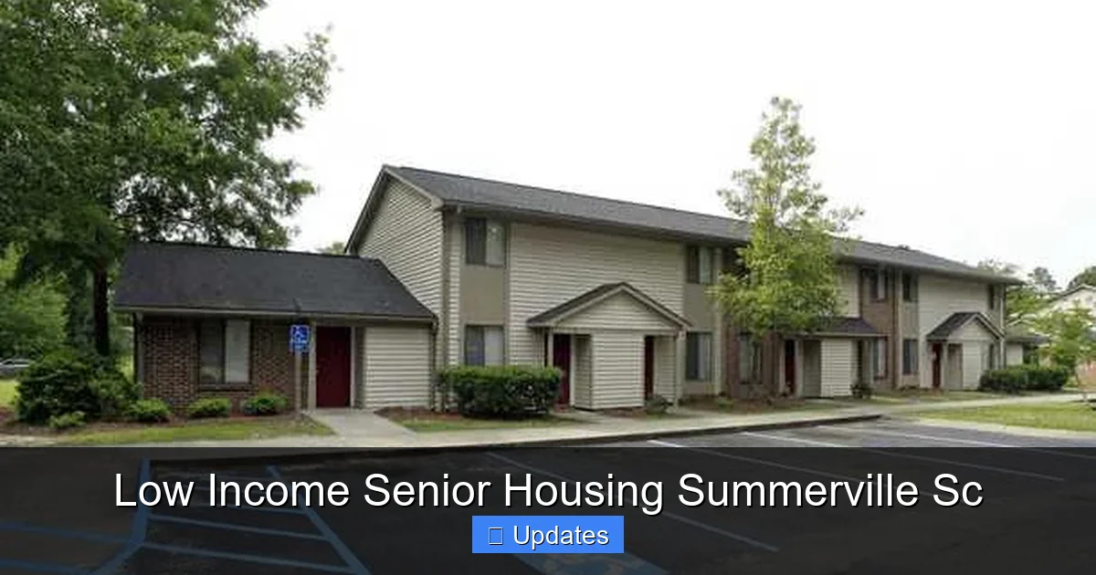 Low Income Senior Housing Summerville Sc