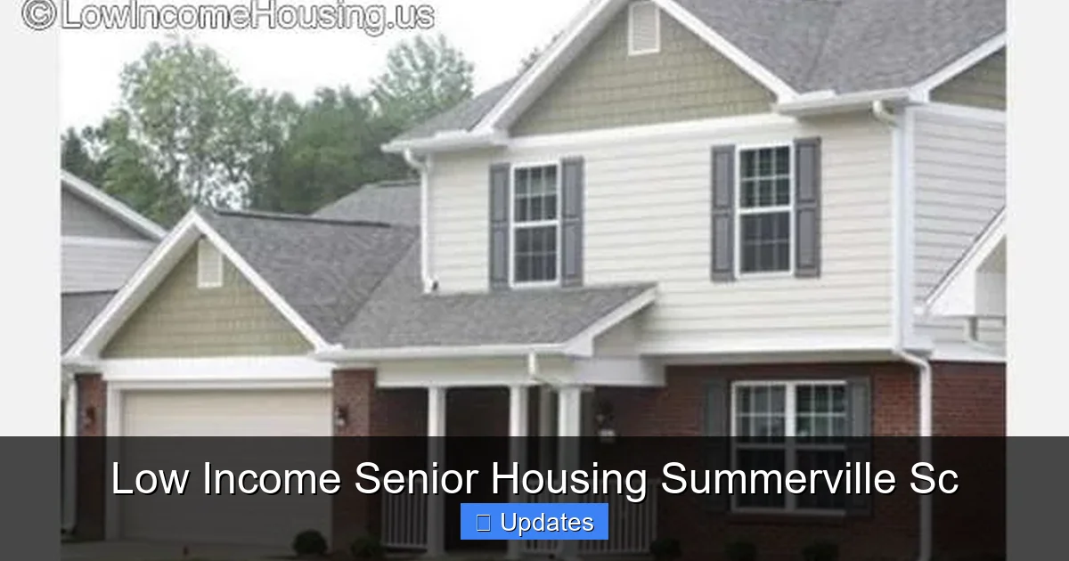 Low Income Senior Housing Summerville Sc
