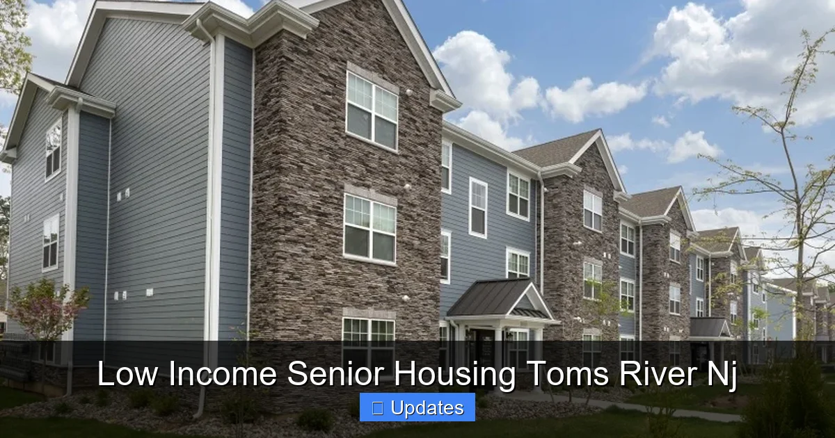 Low Income Senior Housing Toms River Nj