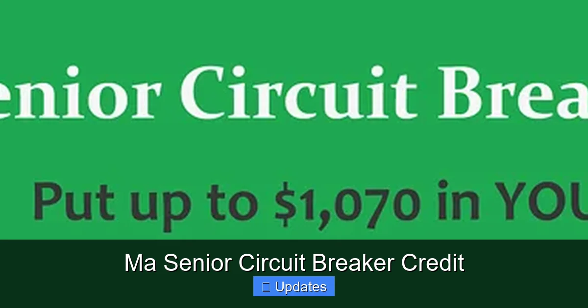 Ma Senior Circuit Breaker Credit