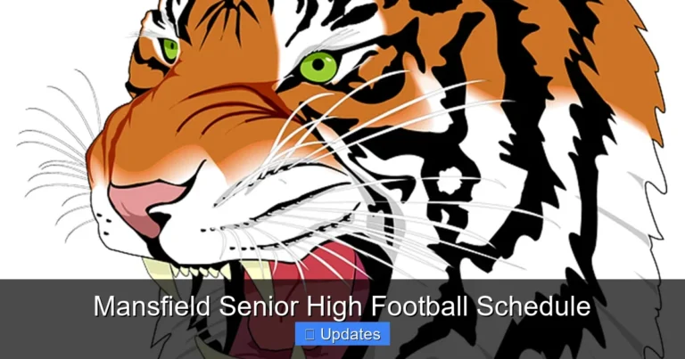 Mansfield Senior High Football Schedule
