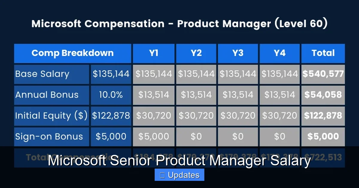 Microsoft Senior Product Manager Salary