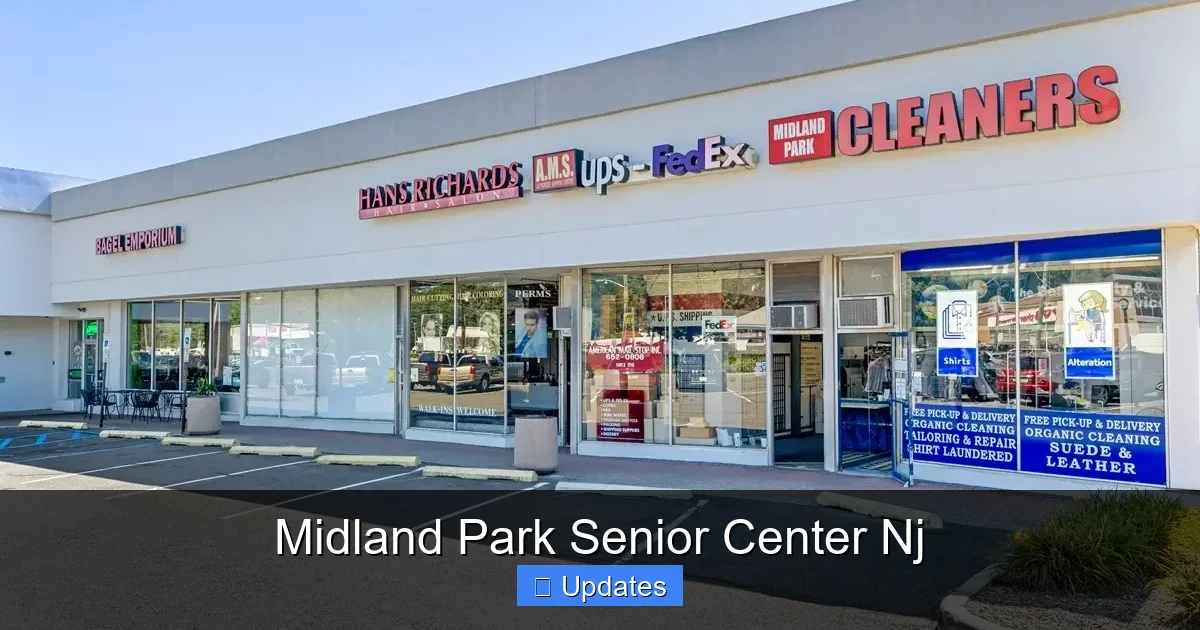 Midland Park Senior Center Nj