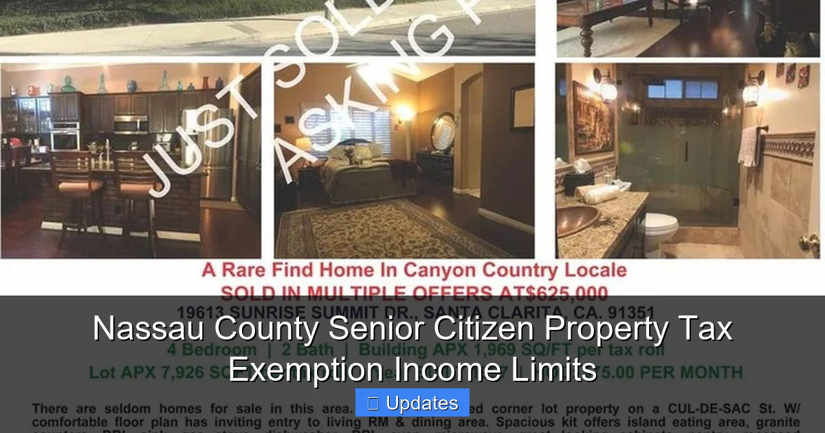 Nassau County Senior Citizen Property Tax Exemption Income Limits