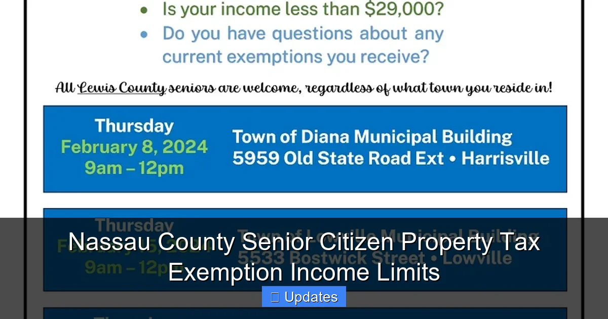Nassau County Senior Citizen Property Tax Exemption Income Limits
