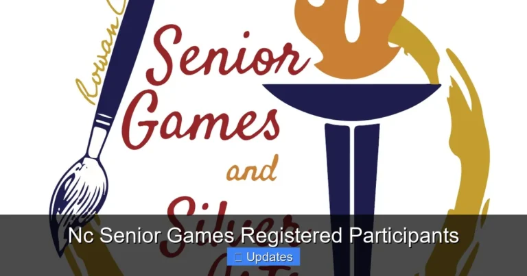 Nc Senior Games Registered Participants