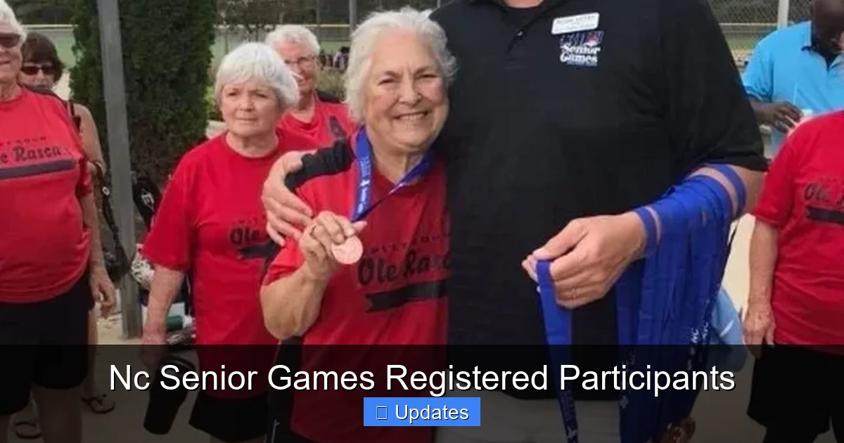 Nc Senior Games Registered Participants