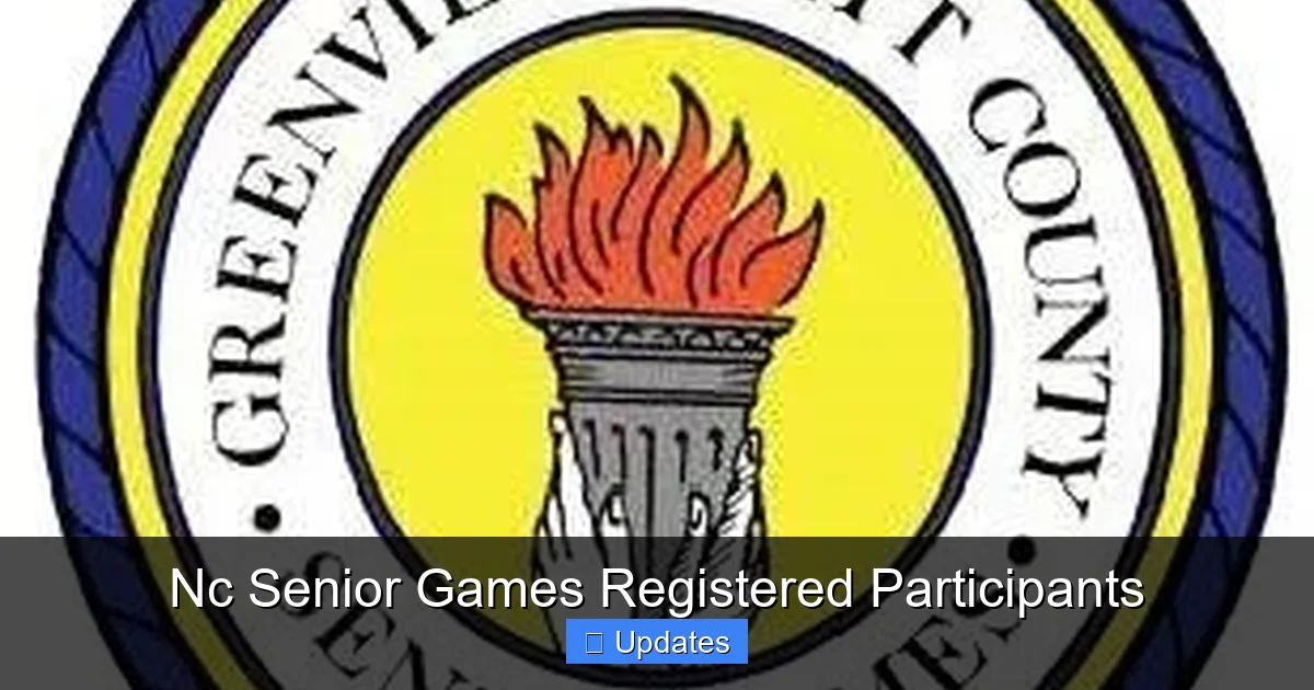 Nc Senior Games Registered Participants