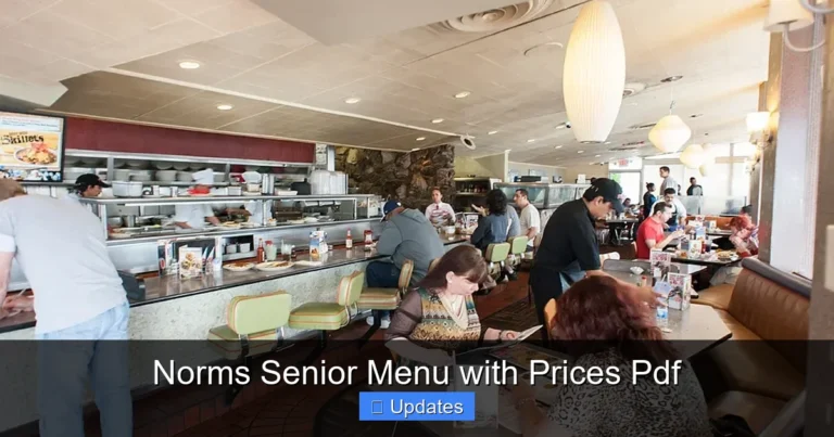Norms Senior Menu with Prices Pdf