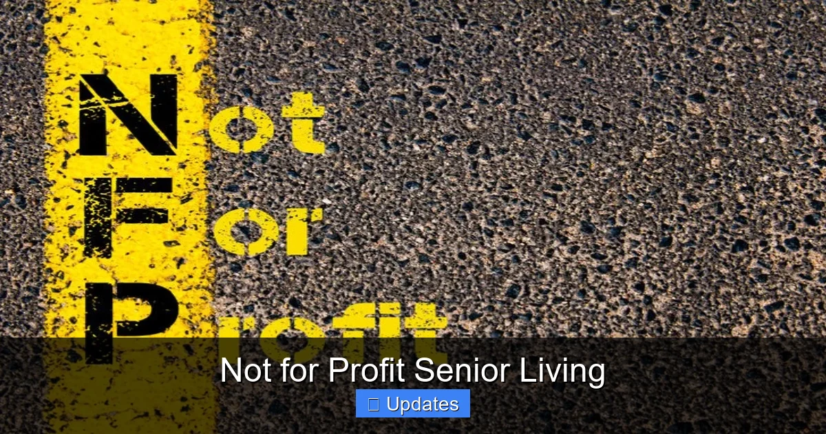 Not for Profit Senior Living