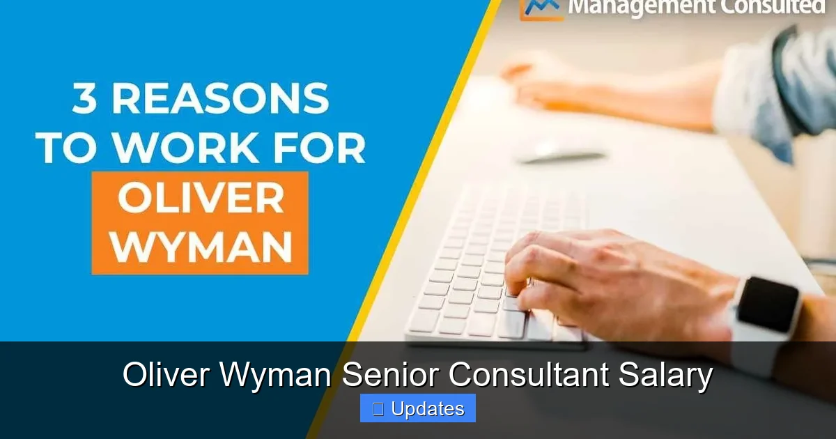 Oliver Wyman Senior Consultant Salary