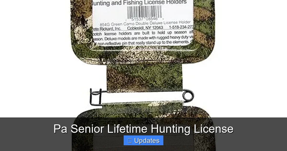 Pa Senior Lifetime Hunting License