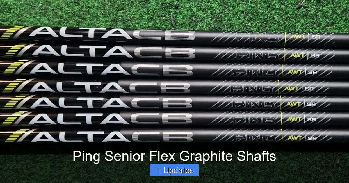 Ping Senior Flex Graphite Shafts