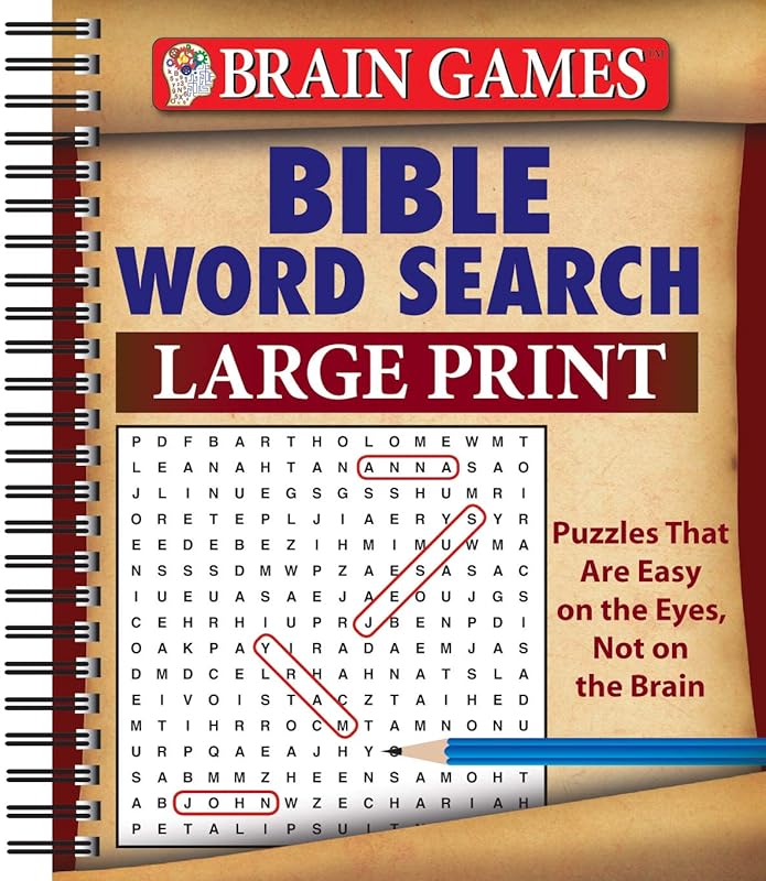 Bible Word Search: Large Print Brain Game for Adults & Seniors – Fun &