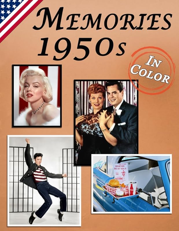 Memories: Memory Lane 1950s Large Print Picture Book in Color for Seni