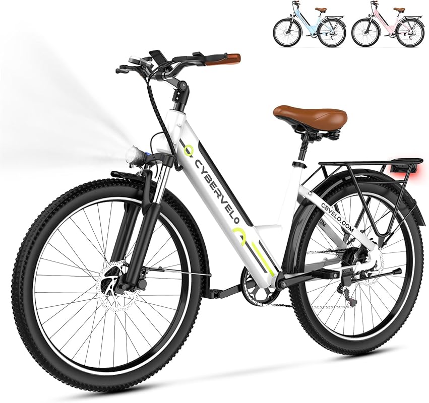 Cybervelo 1000W Electric Bike, 80-Mile Range, 26