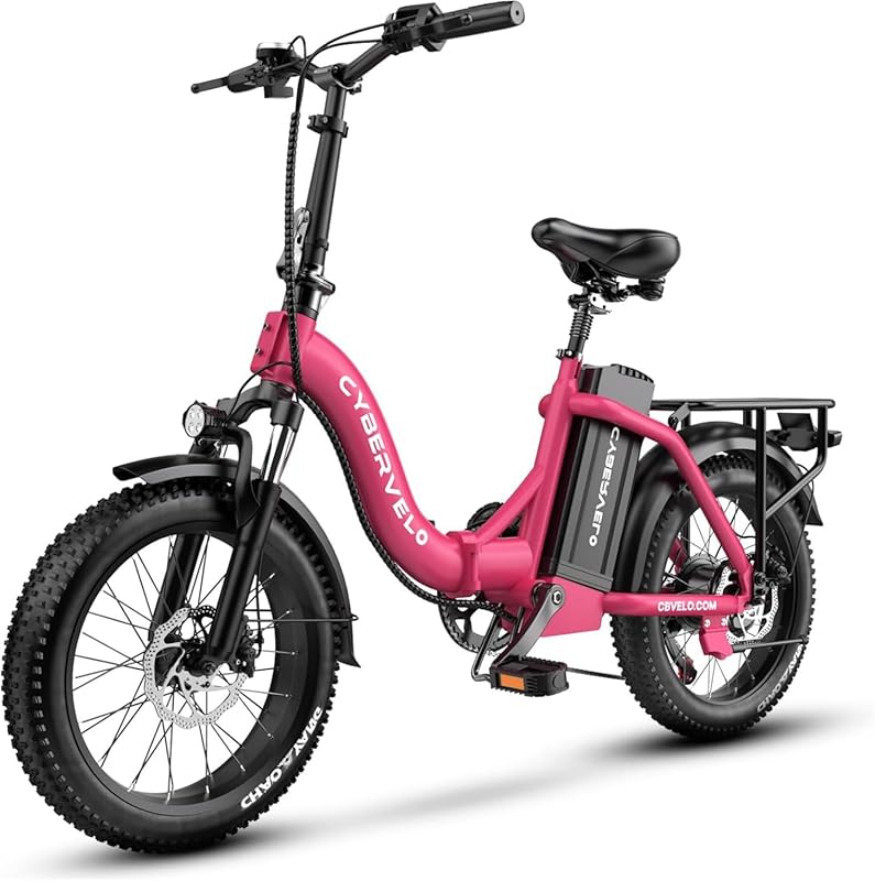 YorkE 1000W Folding Electric Bike, 48V 20AH Battery, 80+ Mile Range, 2