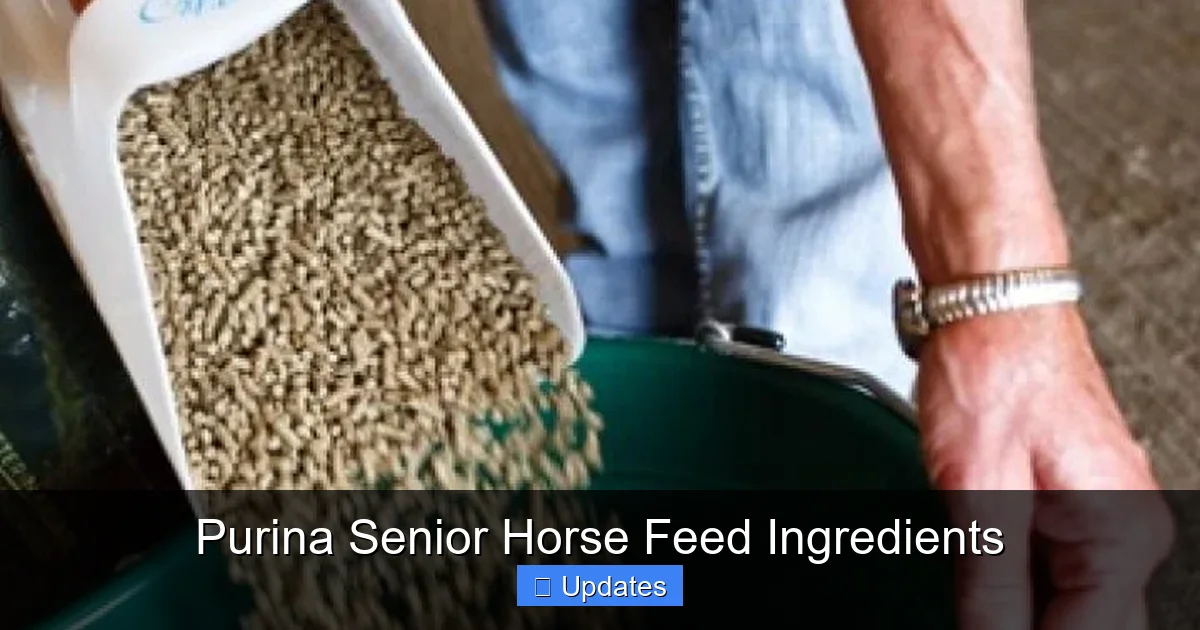 Purina Senior Horse Feed Ingredients