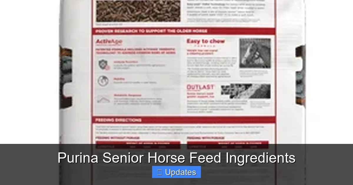 Purina Senior Horse Feed Ingredients