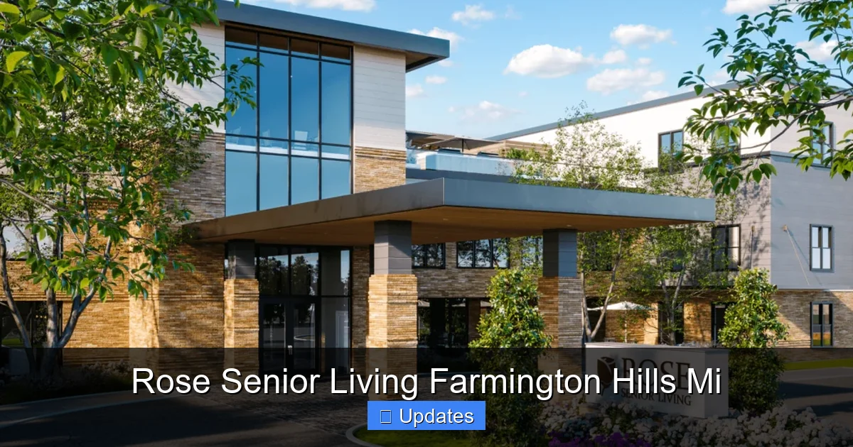 Rose Senior Living Farmington Hills Mi