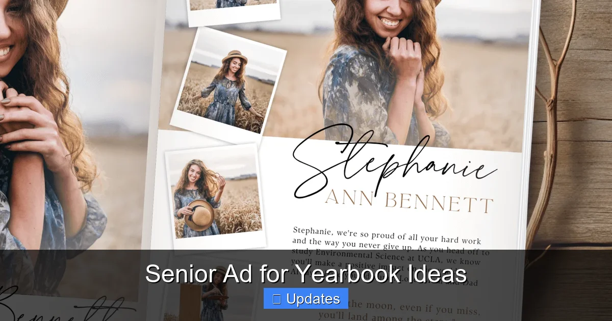 Senior Ad for Yearbook Ideas