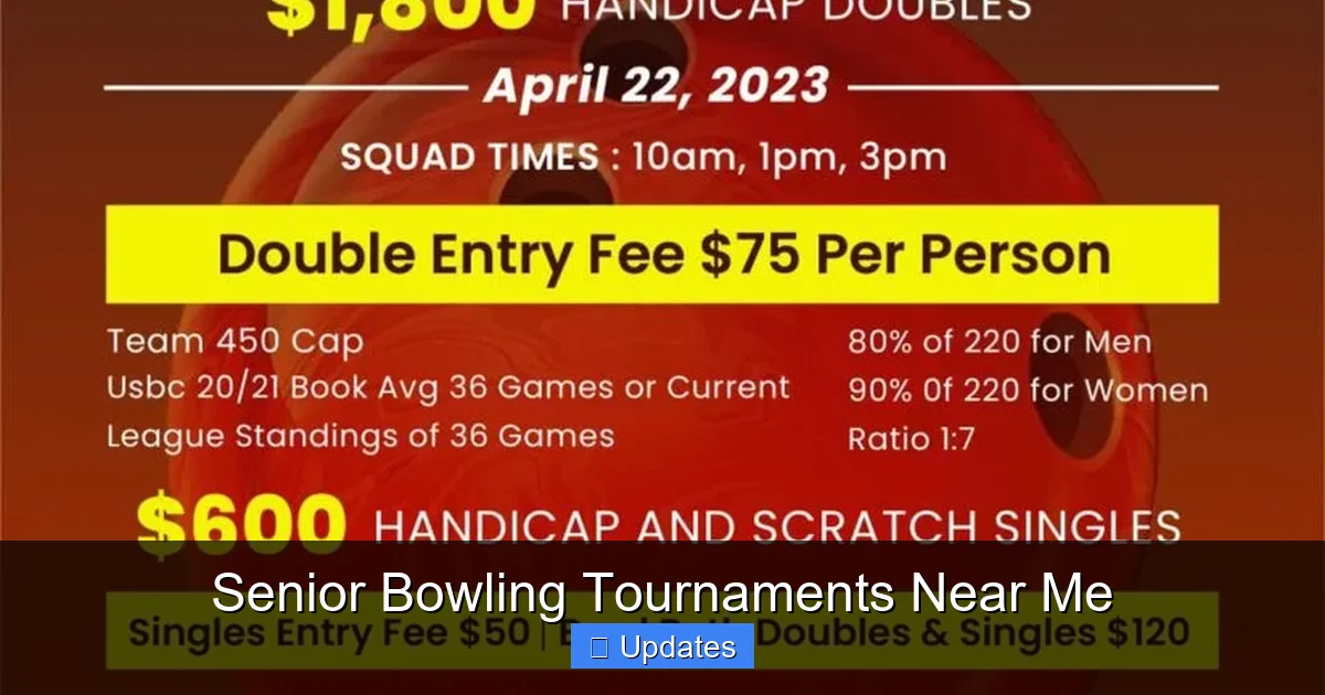 Senior Bowling Tournaments Near Me
