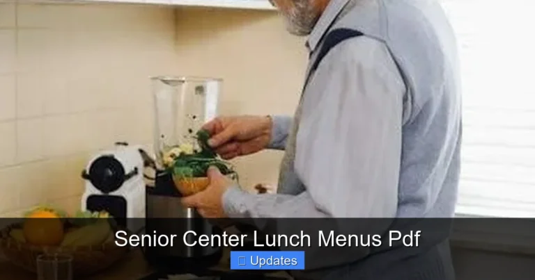 Senior Center Lunch Menus Pdf