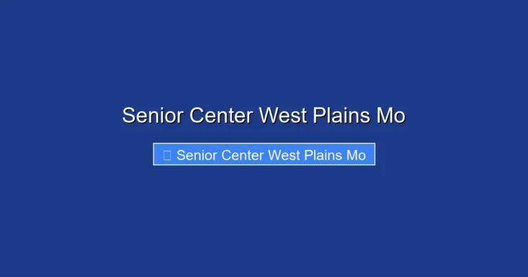 Senior Center West Plains Mo