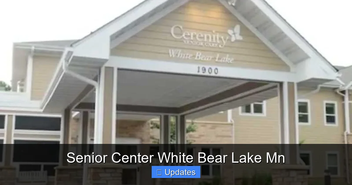 Senior Center White Bear Lake Mn
