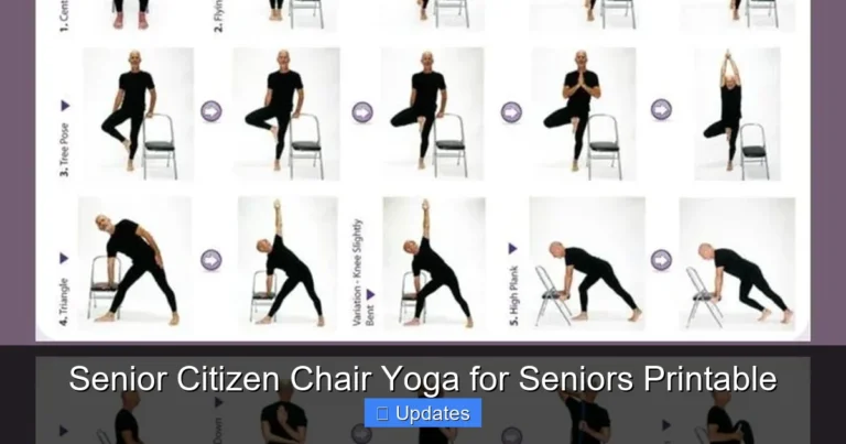 Senior Citizen Chair Yoga for Seniors Printable