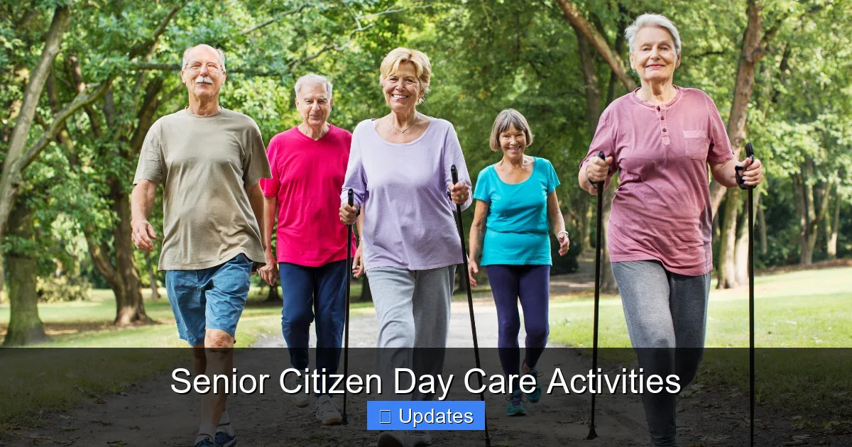 Senior Citizen Day Care Activities