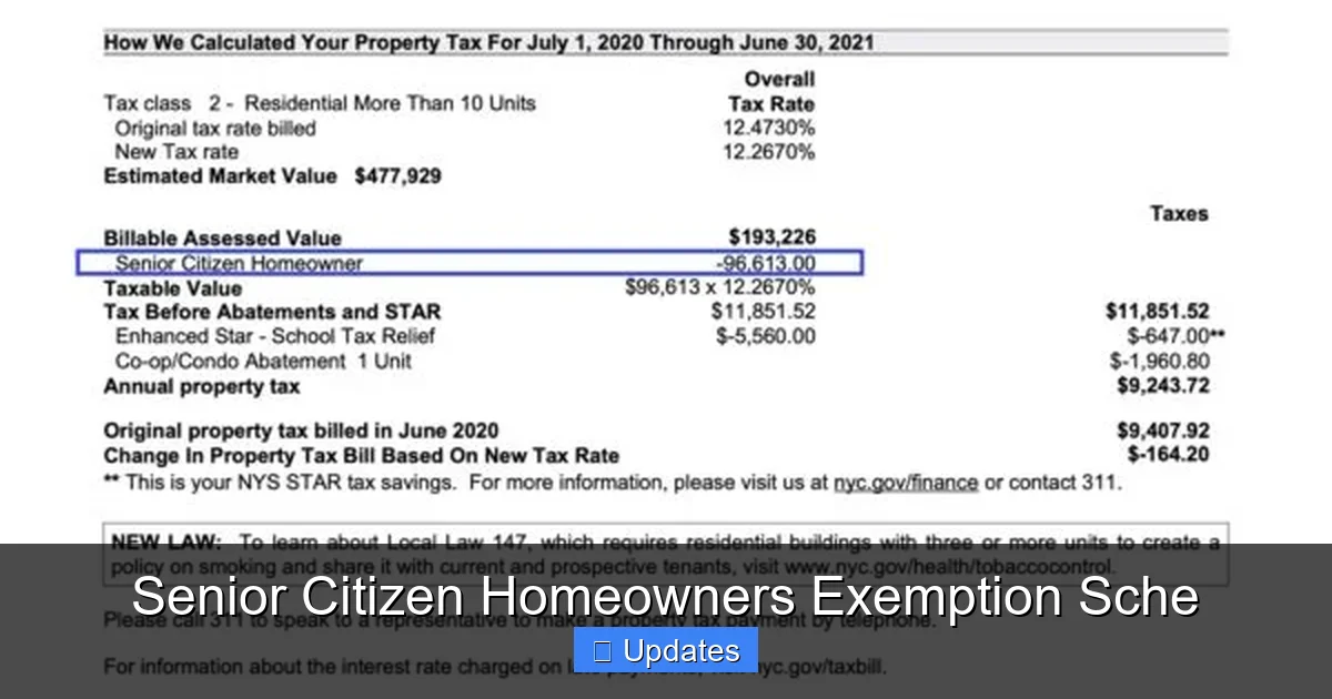 Senior Citizen Homeowners Exemption Sche