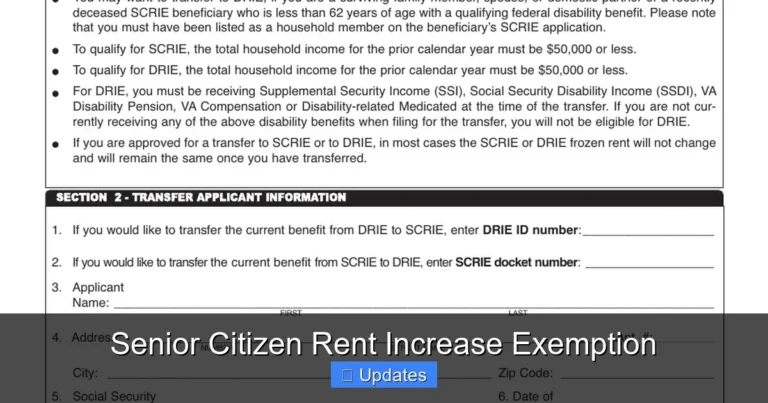 Senior Citizen Rent Increase Exemption