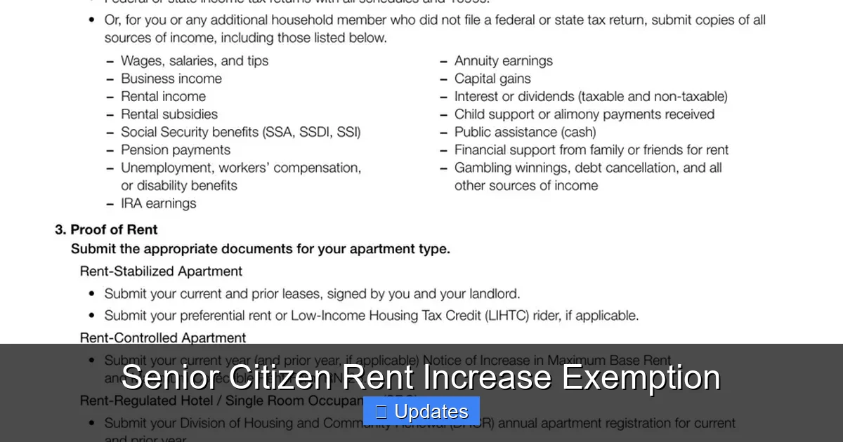 Senior Citizen Rent Increase Exemption