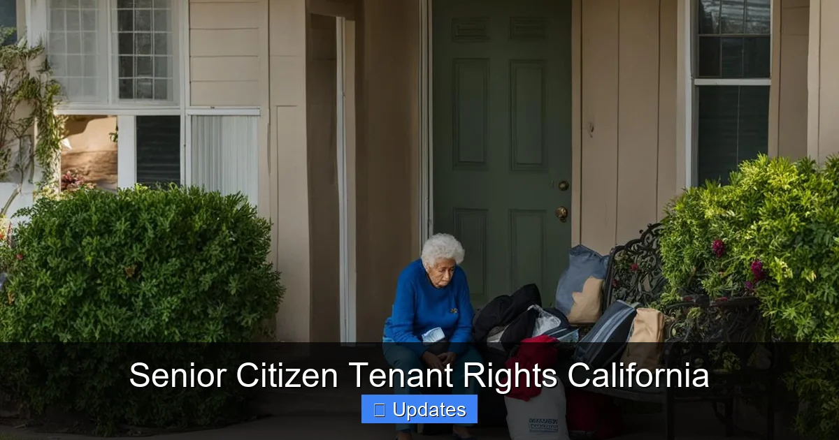 Senior Citizen Tenant Rights California