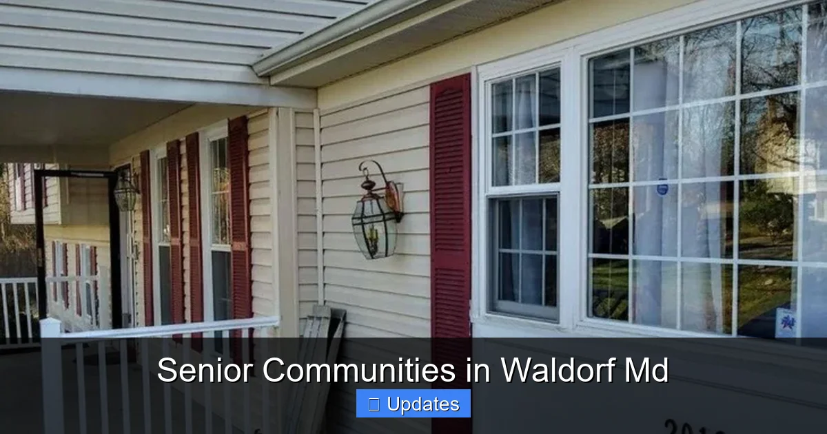 Senior Communities in Waldorf Md