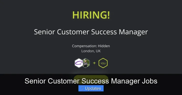 Senior Customer Success Manager Jobs