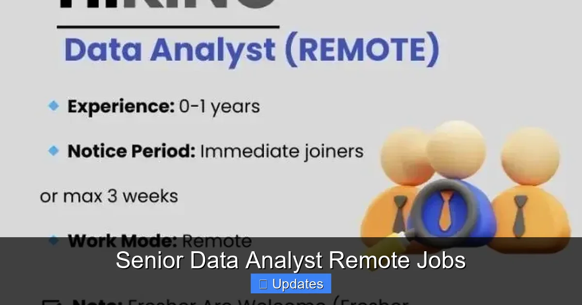 Senior Data Analyst Remote Jobs - SeniorsProTalk