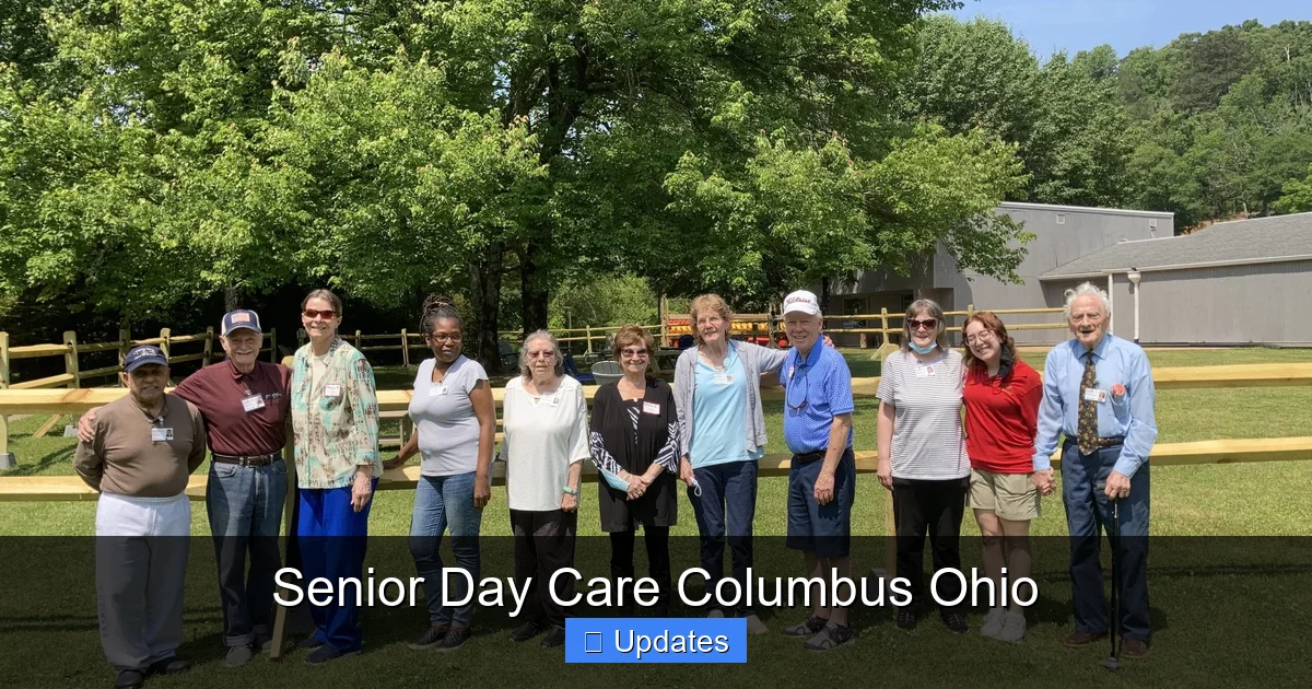 Senior Day Care Columbus Ohio