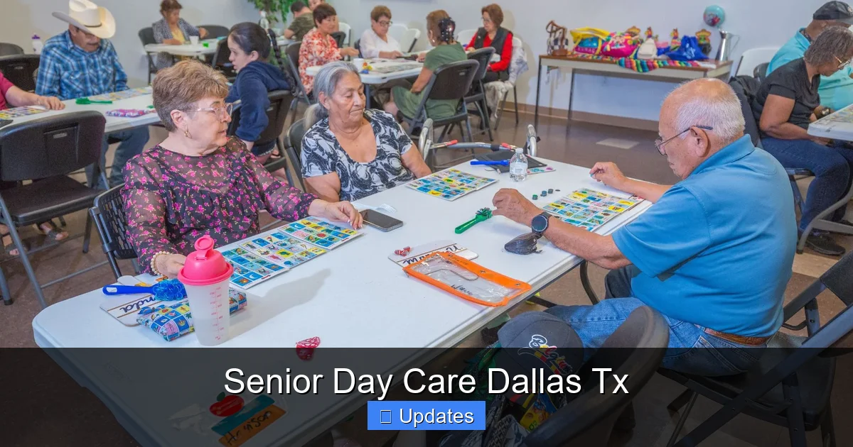 Senior Day Care Dallas Tx