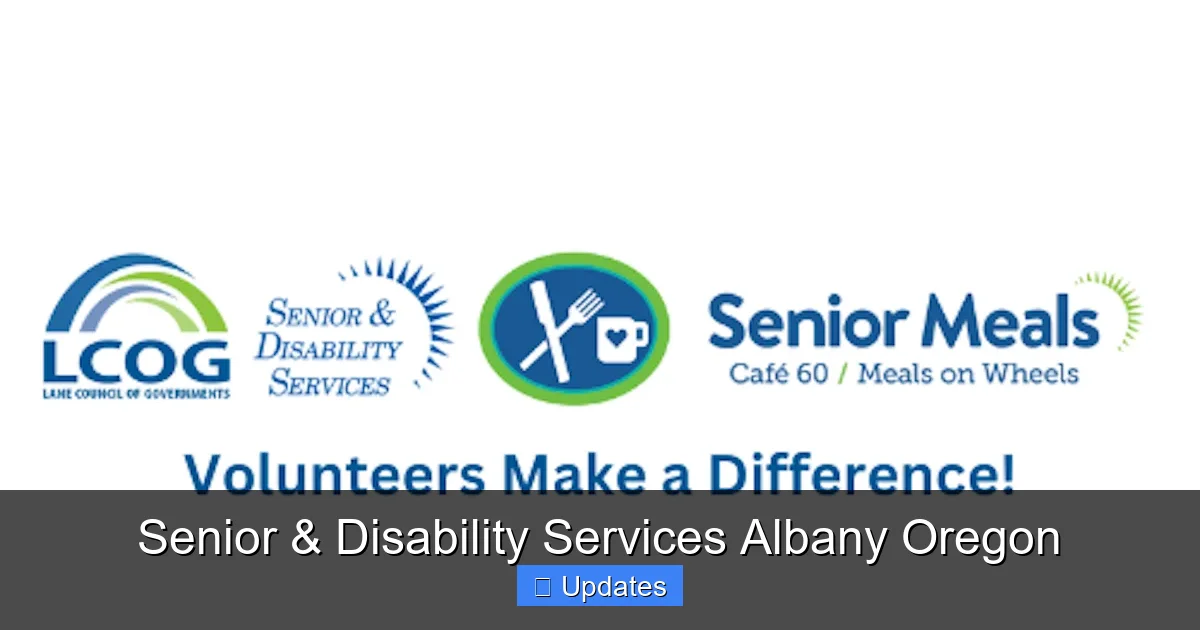 Senior & Disability Services Albany Oregon