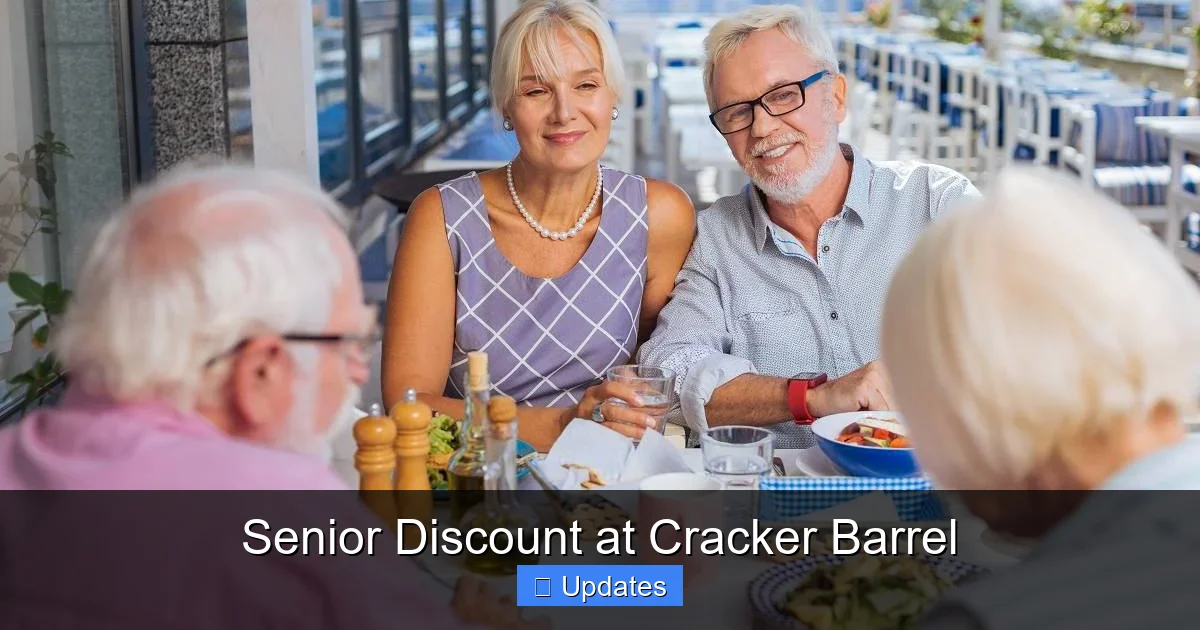 Senior Discount at Cracker Barrel - SeniorsProTalk