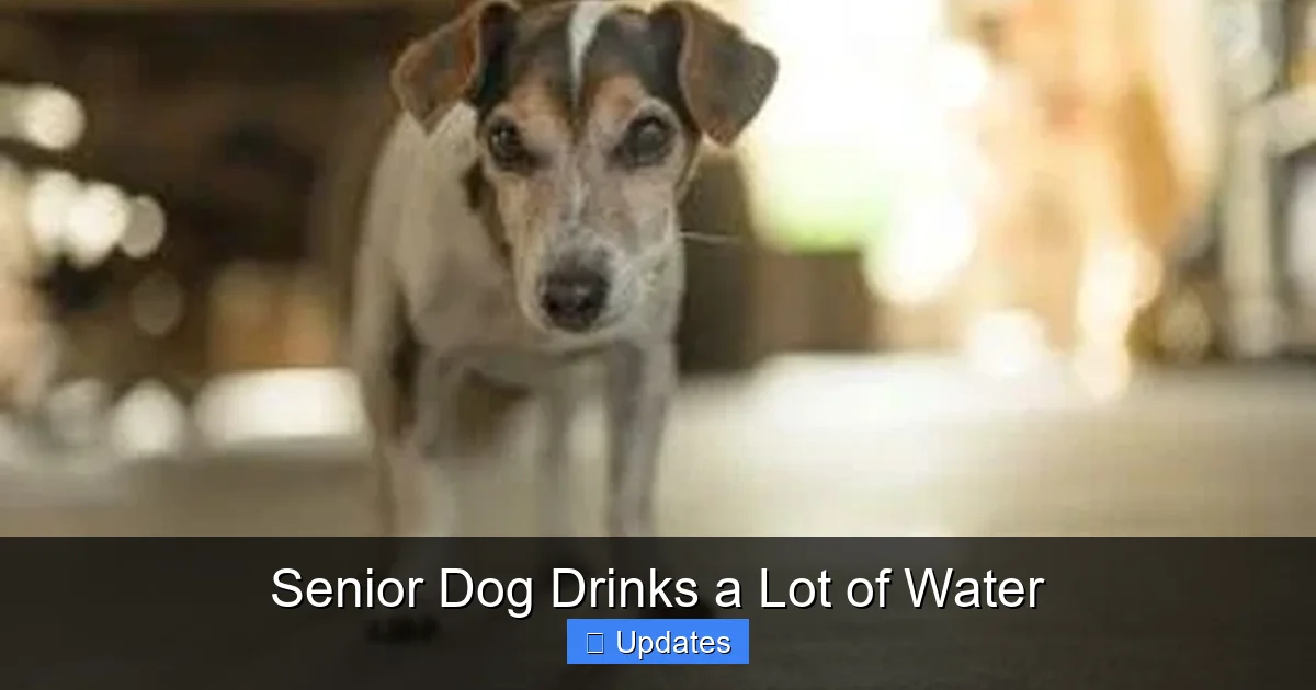 Senior Dog Drinks a Lot of Water