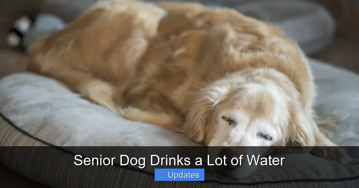 Senior Dog Drinks a Lot of Water